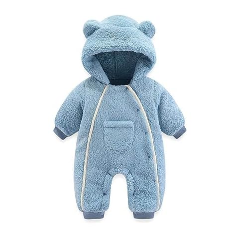 Infant Cartoon Bear Hooded Romper Cover