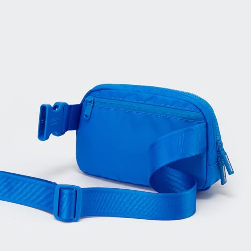 Image of Pander Two Way Zipper Fanny Pack Nylon Everywhere Belt Bag for Women, Water Repellent Waist Packs, Crossbody Bags with Adjustable Strap (Capri Blue)