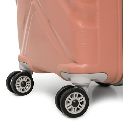 Image of Trolley Bag Small Size, 56 cms Hard Side Travel Bag for Women, 8 Wheel Luggage Suitcase for Travelling, Cabin-Friendly, Scratch Resistant, Small Trolley Suitcase (Pink, Small)