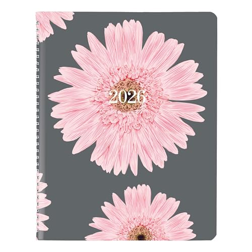 Brownline® 2026 Pink Essential Weekly Planner, Appointment Book, 12 Months, January to December, Twin-Wire Binding, 11" x 8.5", Pink Daisy (CB950G.05-26)