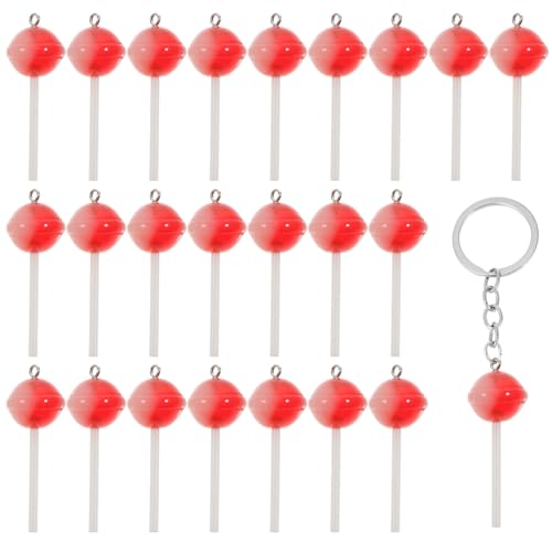 Breloques porte-clés sucette rouge pour personnaliser vos accessoires