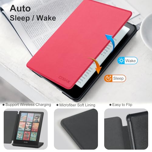 Image of CoBak Magnetic Case for 7 inch Kindle Paperwhite 12th Gen 2024 and Kindle Colorsoft - Compatible with iPhone MagSafe, for Samsung /Belkin /Anker Wireless Charging Pads, Lightweight, Auto Sleep Wake