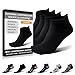 SB SOX Ultralite Compression Running Socks for Men & Women (2 Pairs) - Perfect Option to Our Compression Socks - Best No-Show Socks for Running, Athletic, Everyday Use (Solid - Black, Small)