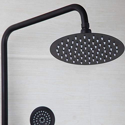 Robinet de douche à main rond LWX et ensemble de douche précipitations 8 pouces