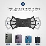 VUP Bike Phone Mount, Universal Bike Cell Phone Holder, 360° Rotatable, Silicone Bicycle Phone Mount Compatible with iPhone 17/16/15/14/13/Pro Max/Pro/mini, 4.0''~6.7'' Cellphones
