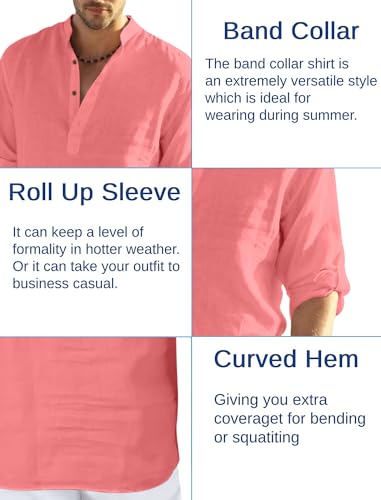 Image of Men's Kurta || Chinese Collar Long Sleeves || Straight Hip Length Kurtas || Short Kurta for Men || for Festival || Function || Occasion Wear Fancy Kurta for || Best Gifts for Men