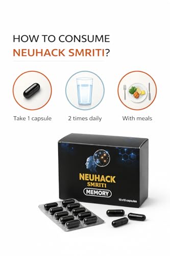 Image of Smriti Memory booster with Brahmi, Ashwagandha, Shankhpushpi for Brain, Mind Support | Ayurvedic Nootropics supplement - 200 caps