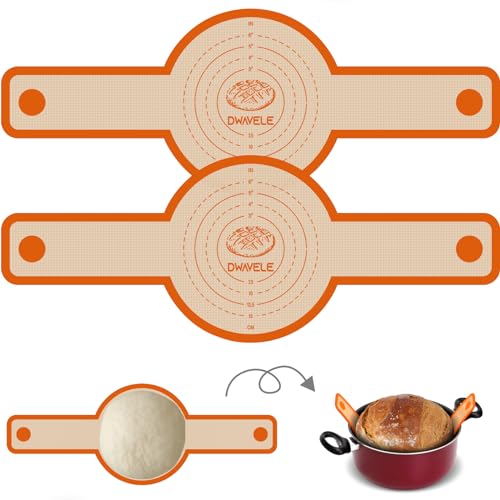 Comparison: Best Oven For Bread Baking 10 Silicone Bread Sling for Dutch Oven, Non-Stick & Easy to Clean Bread Baking Mat Set, 2 Pcs Reusable Bread Sling with Long Handle to Transfer Sourdough