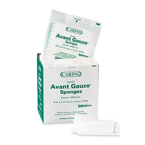 Medline Esponja de Gasa No Tejida Estéril, 4" x 4", 4 Capas, Paquete de 600 miniatura 1