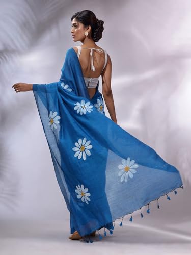 Image of Yashika Women's Georgette Floral Printed Saree With Unstitched Blouse Piece |saree for Women | New Sari | Saree