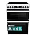 Price comparison product image Hisense HDUKC60W 60cm Electric Cooker with Ceramic Hob-White, A Rated Double Oven 50L/80L [Energy Class A]