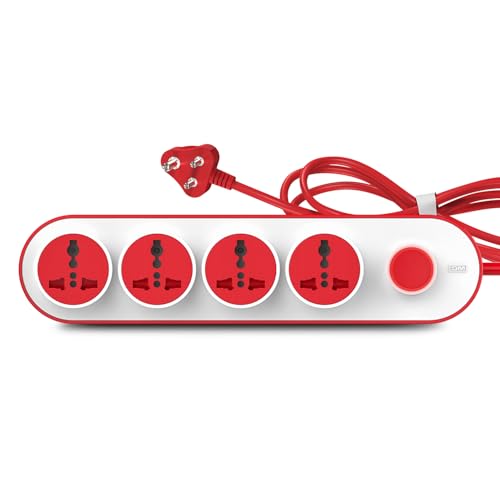 GM 10 Amp Extension Board with 2 Metre Heavy Duty Copper Extension Cord – 4 International...