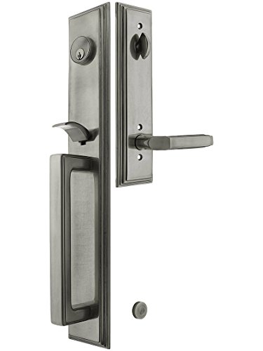 Flash Deals - 40% OFF Melrose Style Tubular Handleset in Antique Pewter with Left Hand Milano Levers and 2 3/8" Backset. Antique Handles. Flash Deals - 40% OFF Melrose Style Tubular Handleset in Antique Pewter with Left Hand Milano Levers and 2 3/8" Backset. Antique Handles.