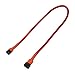 Produktbild Nanoxia 900300000 3-Pin Molex Verlängerungskabel, 30 cm, Roter Sleeve