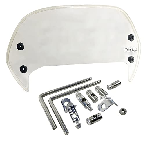Image of Dhe Best Bike Visor Windshield /Wind Deflectors with Fittings White Compatible for TVS Jupiter