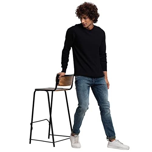 Image of Spykar Men's Kano Slim Fit Mid-Rise Jeans (Ankle Length)