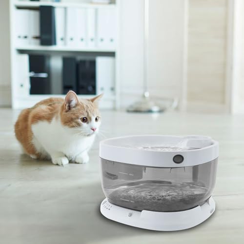 Fuente de agua inalámbrica para gatos, batería recargable miniatura 6