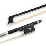 Kmise Carbon Fiber Violin Bows: Lightweight Violin Bow 4/4, Anti-Deformation Full Size Fiddle Bow, Ultra-Stretchy Horse Hair, Gift for Professional, Beginner, Adults, Kids Violins Practice (Black)