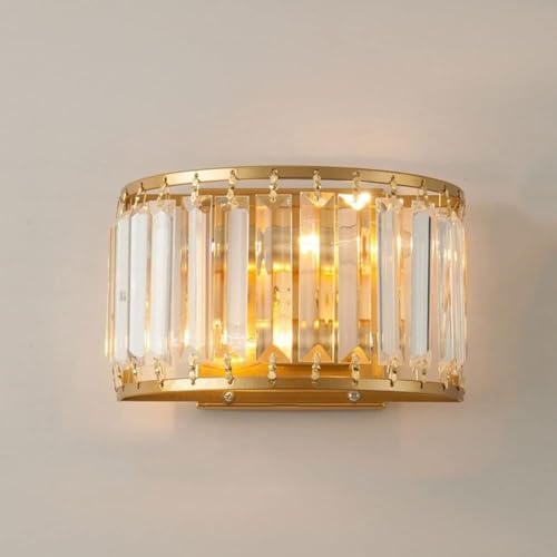 Lampe de lit en cristal et fer marron TQHGM