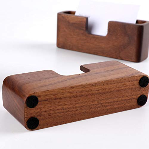 Hemoton Suporte de Exibição de Cartões de Visita de Madeira para Escritório Exibição de Nome de Escr