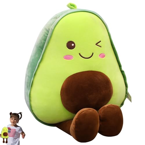 Magiho Peluche Aguacate, 30 cm Peluches Aguacates, Cojín para Respaldo de Sofá, Cojín de Peluche para Coche, Regalo para Niños, Decoración del Hogar, Regalo para Niñas, Niños