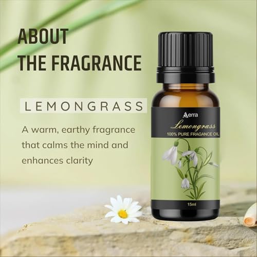 Image of Aerra Lemongrass Fragrance Oil 15ml | Long-Lasting | Soaps & Diffuser |