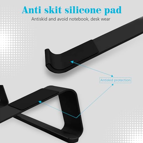 Image of URBAN KINGS Laptop Stand for Desk,Aluminium Adjustable Laptop Riser for Laptops MacBook Pro and Air 13 inch 14 inch 15.6 inch 17 inch, Desktop Ergonomic Foldable Portable Air Vantilated Computer & Notebook Stand