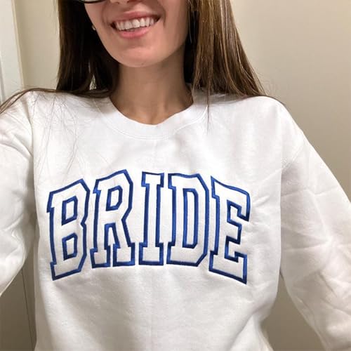 Personalized Embroidered Bride Quarter Zip Sweatshirt, Custom Sweatshirt Mrs. Last Name, Wedding Gifts For Bride, Bridal Shower, Bachelorette Party Gifts, Engagement Engaged Gift4