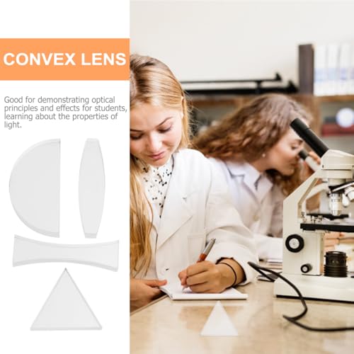 Image of BESPORTBLE 15 Pcs Physics Optical Lens Set Concave and Convex Acrylic Lenses for Basic Physics Teaching Optics Learning Kit for Classroom Science Experiments