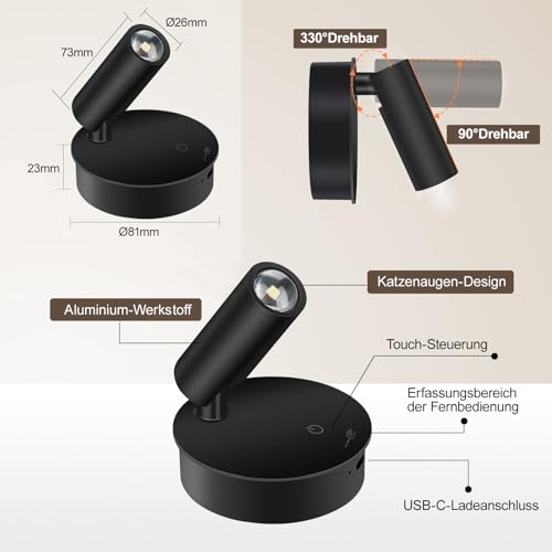 Spot sans fil rechargeable commande tactile avec télécommande SMY - 3