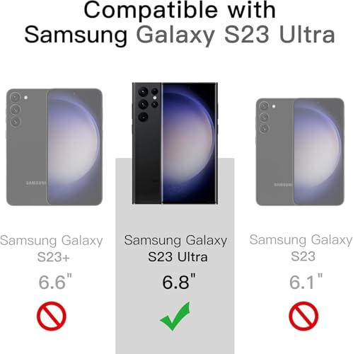 Image of AIBEX Protective Magnetic Case for Samsung Galaxy S23 Ultra 5G | Slim Protective Back Cover with Camera Lens Protection, Strong Magnetic Support & Anti-Slip Grip|Military Grade Drop Protection- Black