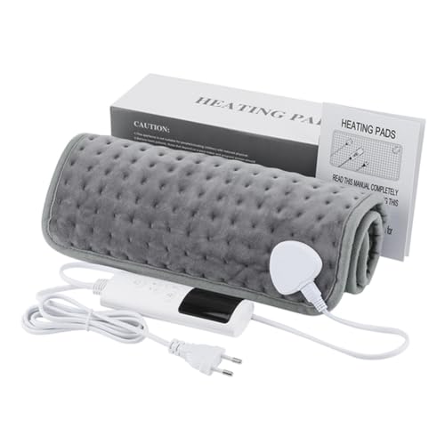 Tumuued Almohadilla Calefactora EléCtrica, Manta TéRmica SúPer Suave, Estera de SáBana EléCtrica Calentada, Calentador de Manos, Pies y Piernas, Calentador Lavable. Enchufe Europeo