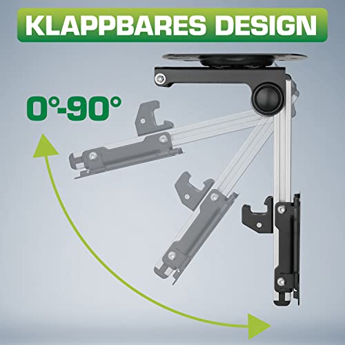 InLine – Unterschrank Monitor Halterung, klappbare Deckenhalterung für TV & Fernseher bis 27 Zoll (68cm), ideal für das Wohnmobil, VESA 75x75 und 100x100, bis max. 20KG, 23163A – Bild 3