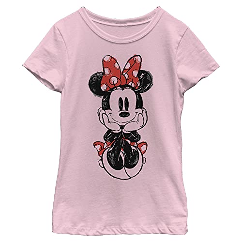 Image of Girl's Mickey & Friends Sitting Minnie Sketch T-Shirt