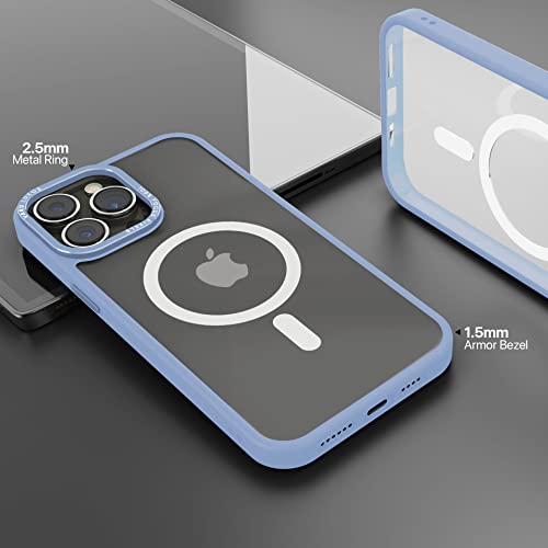 Image of eller sante Trans Armor MagPro for iPhone 14 Pro Case Cover, 6 Feet Drop, Metal Ring Camera Protection, Shockproof, Scratch Resistant, Slim, Compatible with MagSafe Back Cover - Sierra Blue