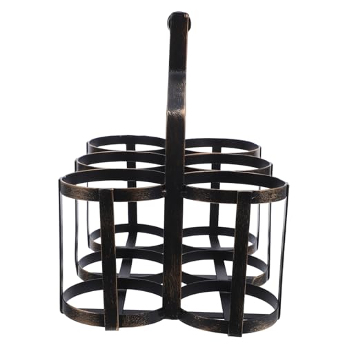 Panier à bouteilles de vin en métal au design rétro soigné