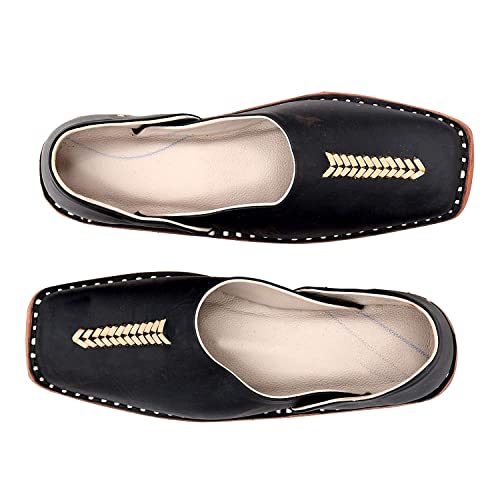 Vihan CrationMen's Ethnic Slip On Juttis and Mojaris for Wedding|Party|Occasions|Festive|Fashion|Stylish|Outdoor|Indoor|Lightweight|Shoes with Anti Skid Sole GJ-6304