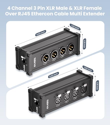 Tisino DMX512-NS-4PORT-M-F Xlr Splitter 4-Channel Multi Network To Xlr Cable Breakout thumb #3