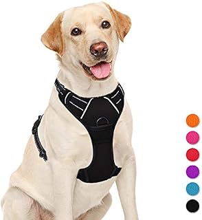 BARKBAY No Pull Dog Harness Large Step in Reflective Dog Harness with Front