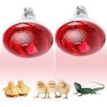 YANGUN 2 Pack Infrared Heat Lamp Bulb, 250W Poultry Heat Lamp, Reptile Heating Bulbs, Chicken Coop Heater Lamps for Poultry, Puppies, Chicks, Cats, Pigs, Dogs, Reptiles
