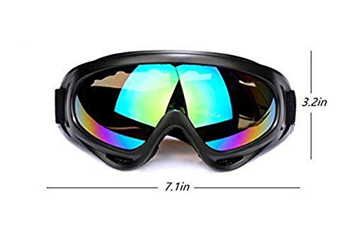 Motorcycle Goggles - Set Of 5 - Dirt Bike Atv Motocross Anti-Uv 400 Adjustable Protective Combat Tactical Military Goggles For Men Women Kids Youth Adult (New) #TOP1