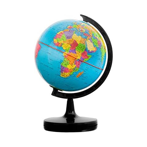 Innoteck Kids World Globe 25cm - Map Swivel Rotating Desktop Globe - Home, School, Office Decoration - Educational World Map - Great Learning Accessories - Educational Toys Cover