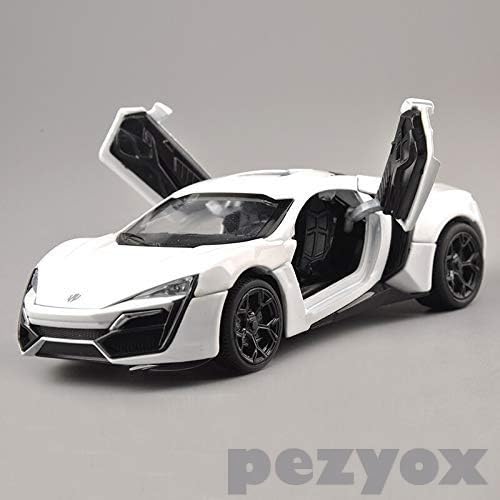 Image of Lykan Hyper Toy car Metal Die Cast Open Door Sports Car Toy for Boys with Light & Car Sound for Kids (White)