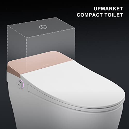 Cosvalve Smart Toilet, Heated Seat, Foot Sensor Flush, Automatic Powerful Flush, Tankless Toilet Without Bidet, Knob Control White Night Light, Power Outage Flushing #TOP7