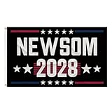 Newsom 2028 Flag Funny Gavin Newsom for President 2028 Banner 3X5 FT Indoor Walls, Outdoor Gardens, Decks, Car, Flags Decorations (N3)