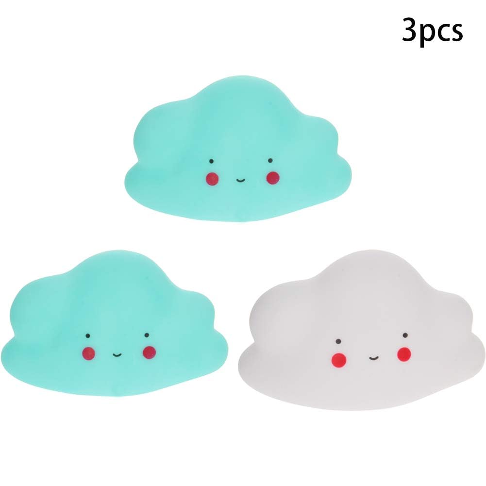 Kids Silicone Luminous Night Light - 3-Piece Star Set, Timer, BPA-Free, Bedside Mood Lamp For Children's Room