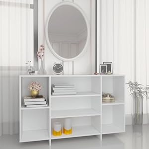 HOMEELIKE Sideboard Weiß 120x30x75 cm