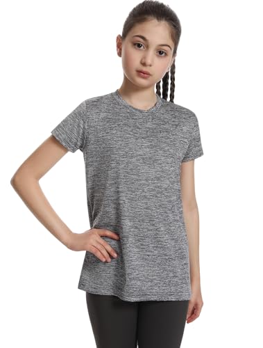 Image of 5 Pack Girls Athletic Shirts Short Sleeve Dry Fit T-Shirts Tops for Teens