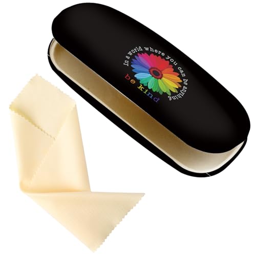 Image of Glasses Case Hard Shell,Portable Protective Eyeglasses Case, Eyeglass Holder Box with Cleaning Cloth, for men women