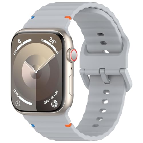 SITAFU Deportivas Correas Compatible para Correas Apple Watch 38 mm 40 mm 41 mm 42 mm (serie 10),Correa de Repuesto de Silicona de Compatible para Apple Watch Series 10 9 8 7 6 5 4 3 2 1 SE
